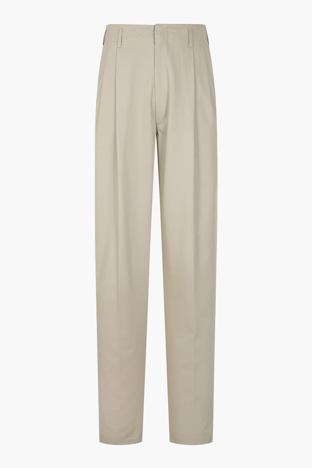 VENICE 코튼 더블 핀턱 와이드 102 베이지 팬츠