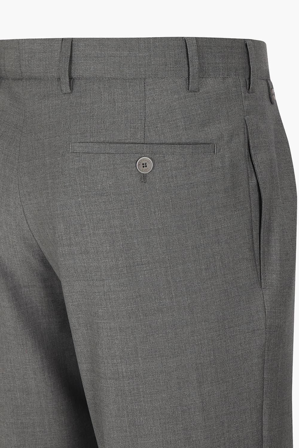 BAC J 울 혼방 더블 핀턱 슬림 101 다크그레이 팬츠