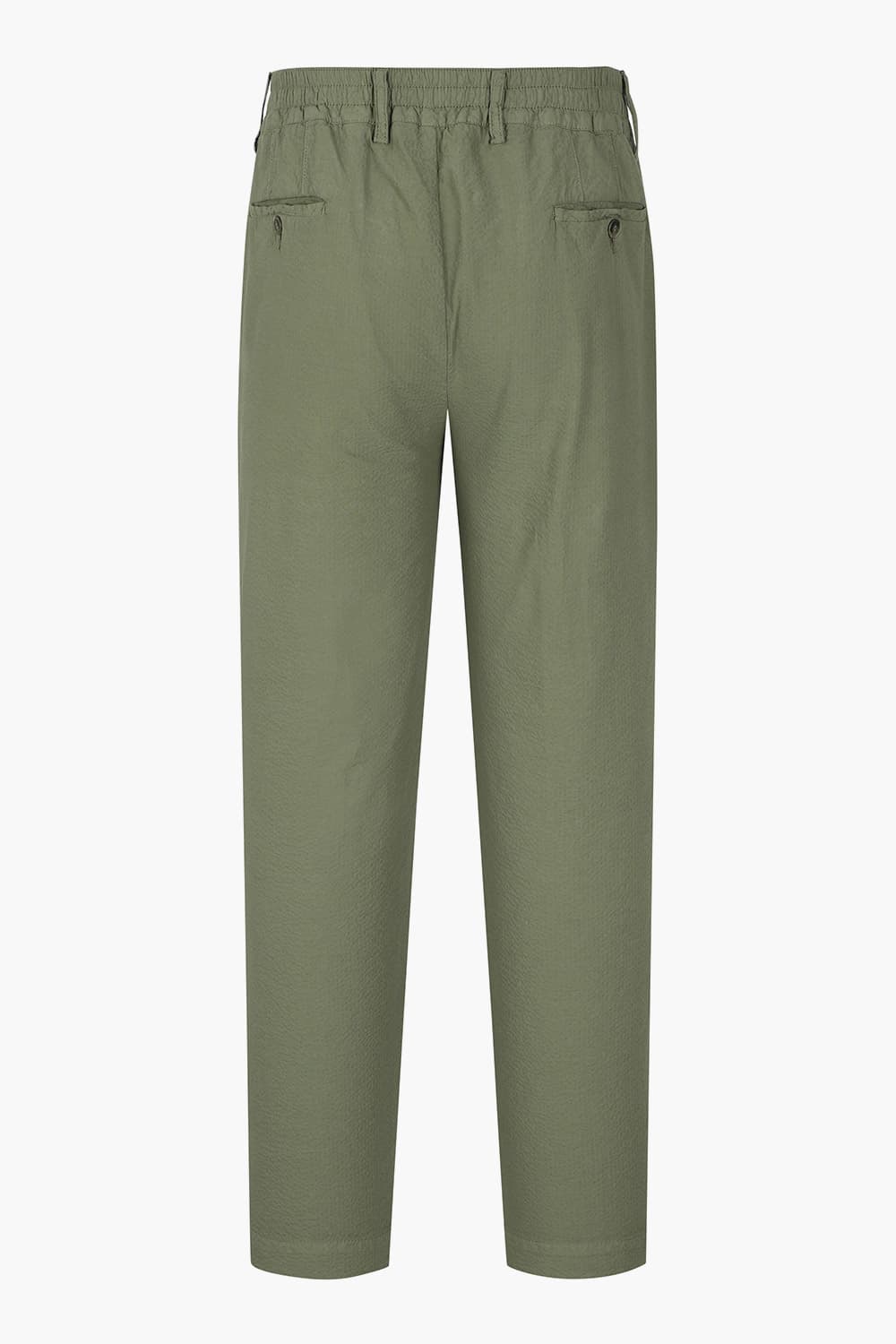 SEERSUCKER 코튼 핀턱 스트레이트 806 카키 팬츠