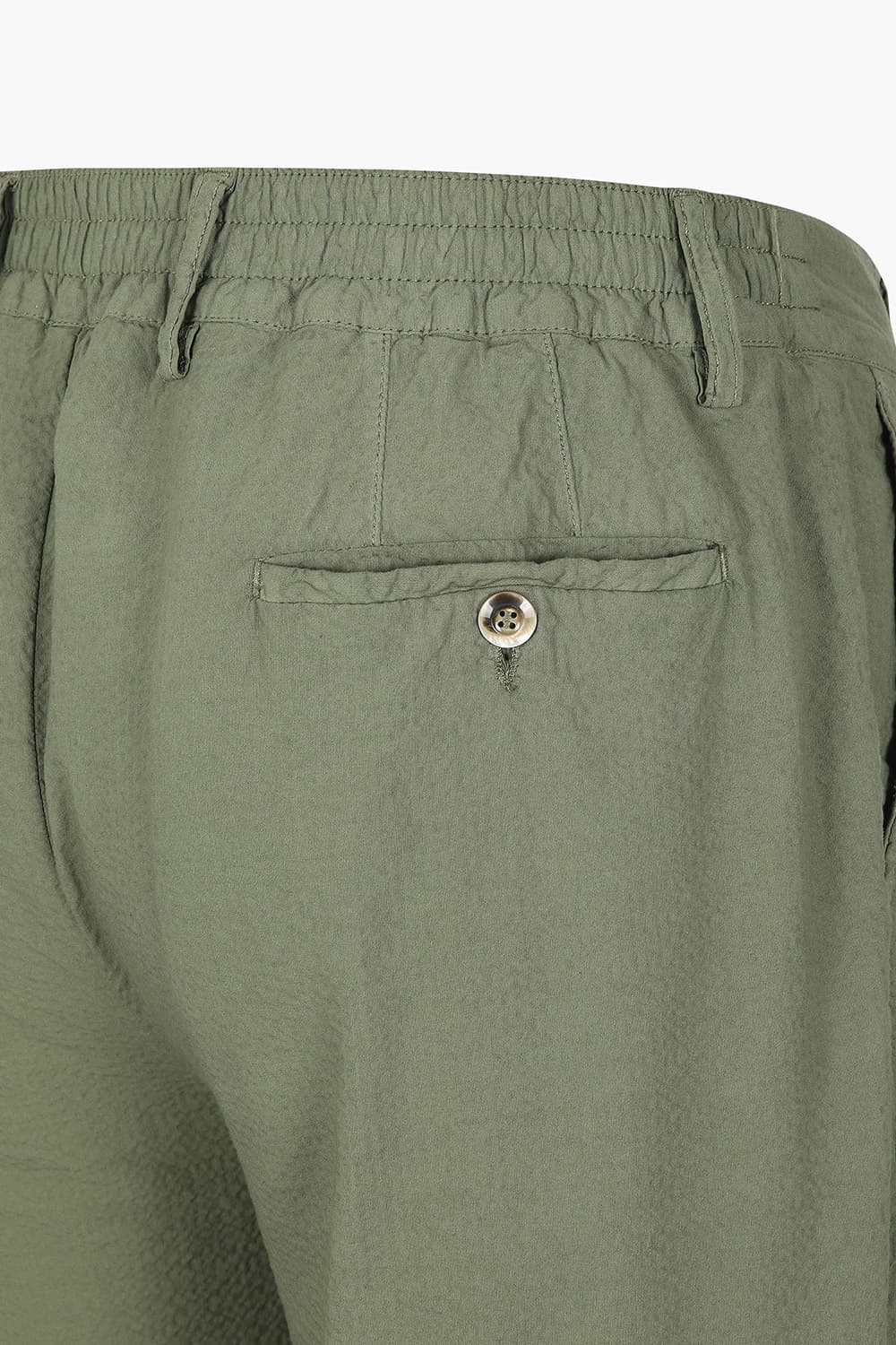 SEERSUCKER 코튼 핀턱 스트레이트 806 카키 팬츠