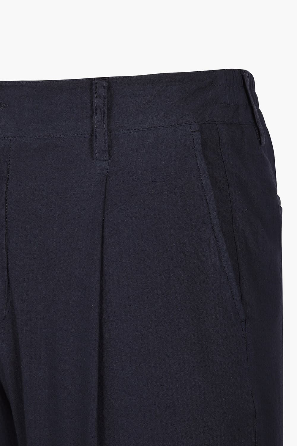 SEERSUCKER 코튼 핀턱 스트레이트 806 다크네이비 팬츠