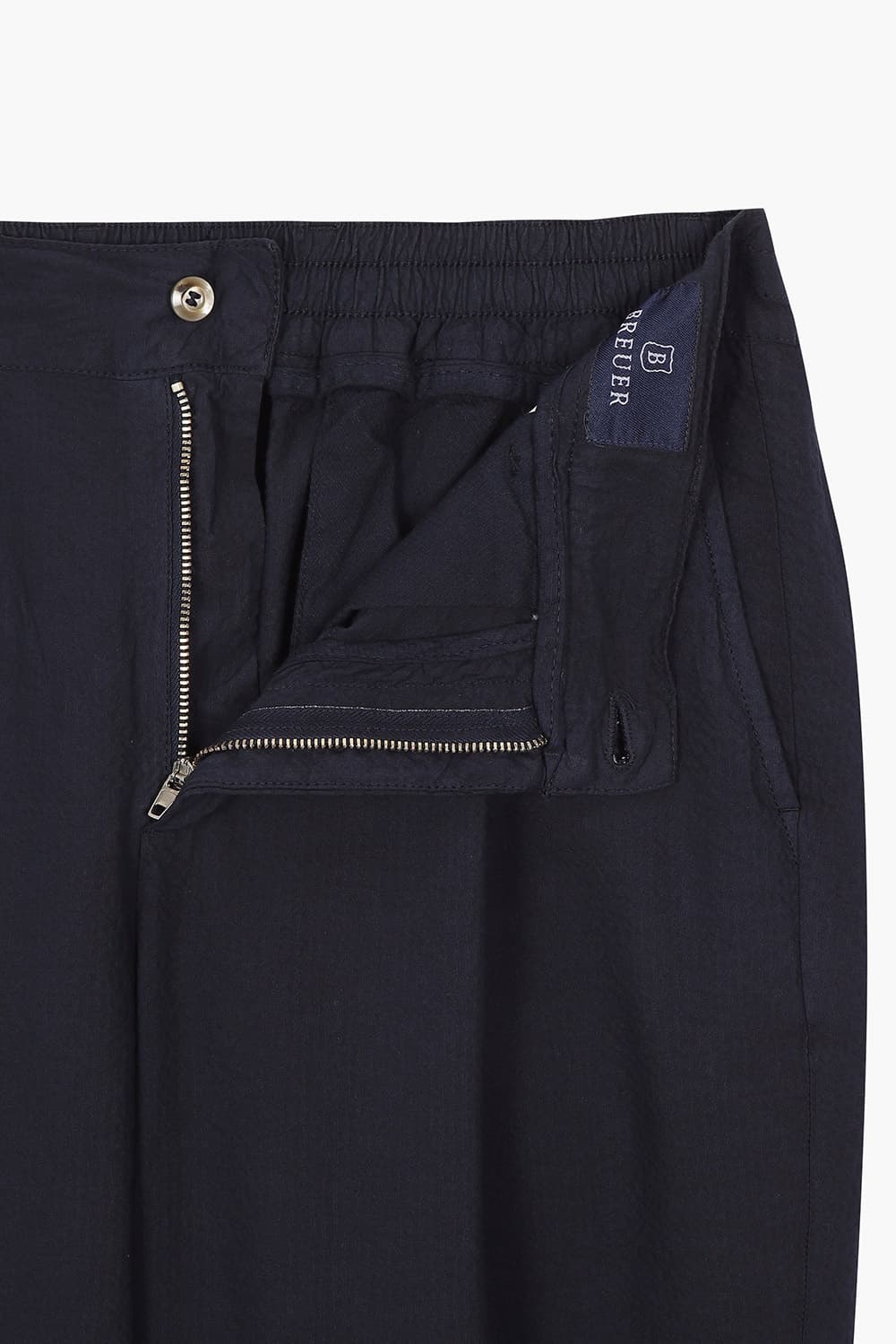 SEERSUCKER 코튼 핀턱 스트레이트 806 다크네이비 팬츠