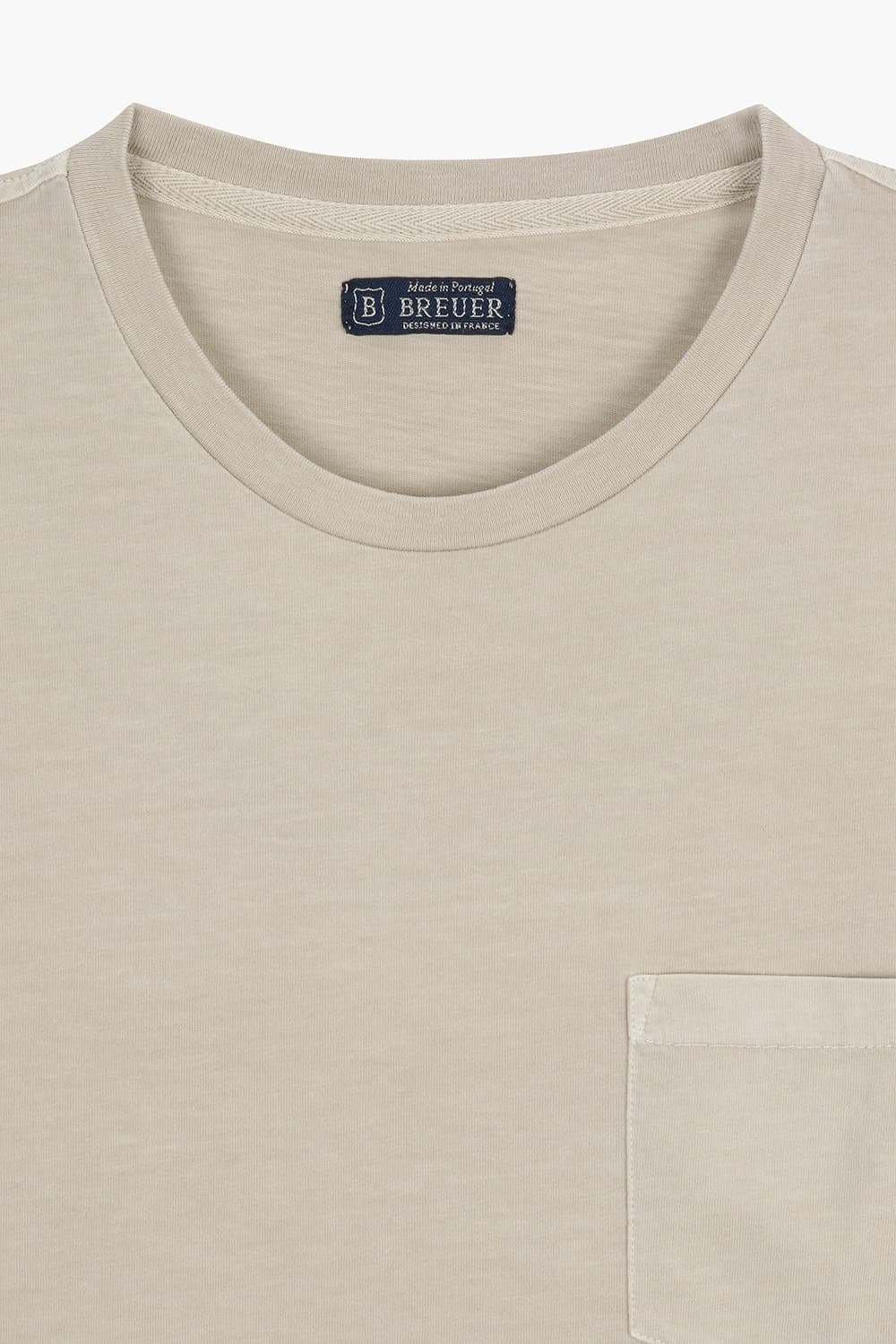 MC 코튼 포켓 501 베이지 반소매 티셔츠