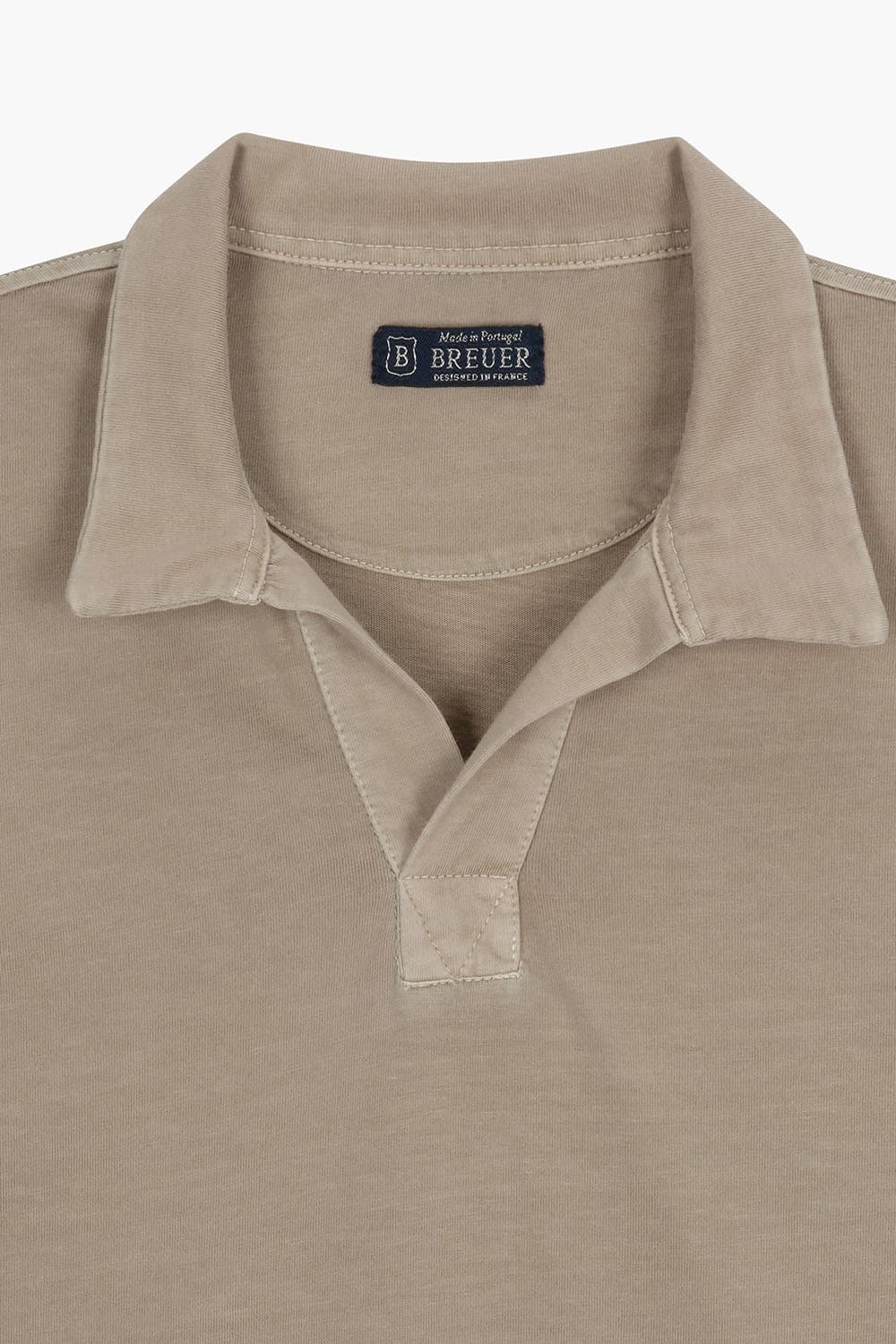 MC 코튼 노 버튼 502 라이트브라운 반소매 티셔츠