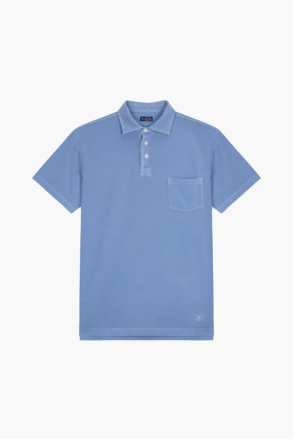 MC 코튼 버튼 다운 501 블루 반소매 티셔츠