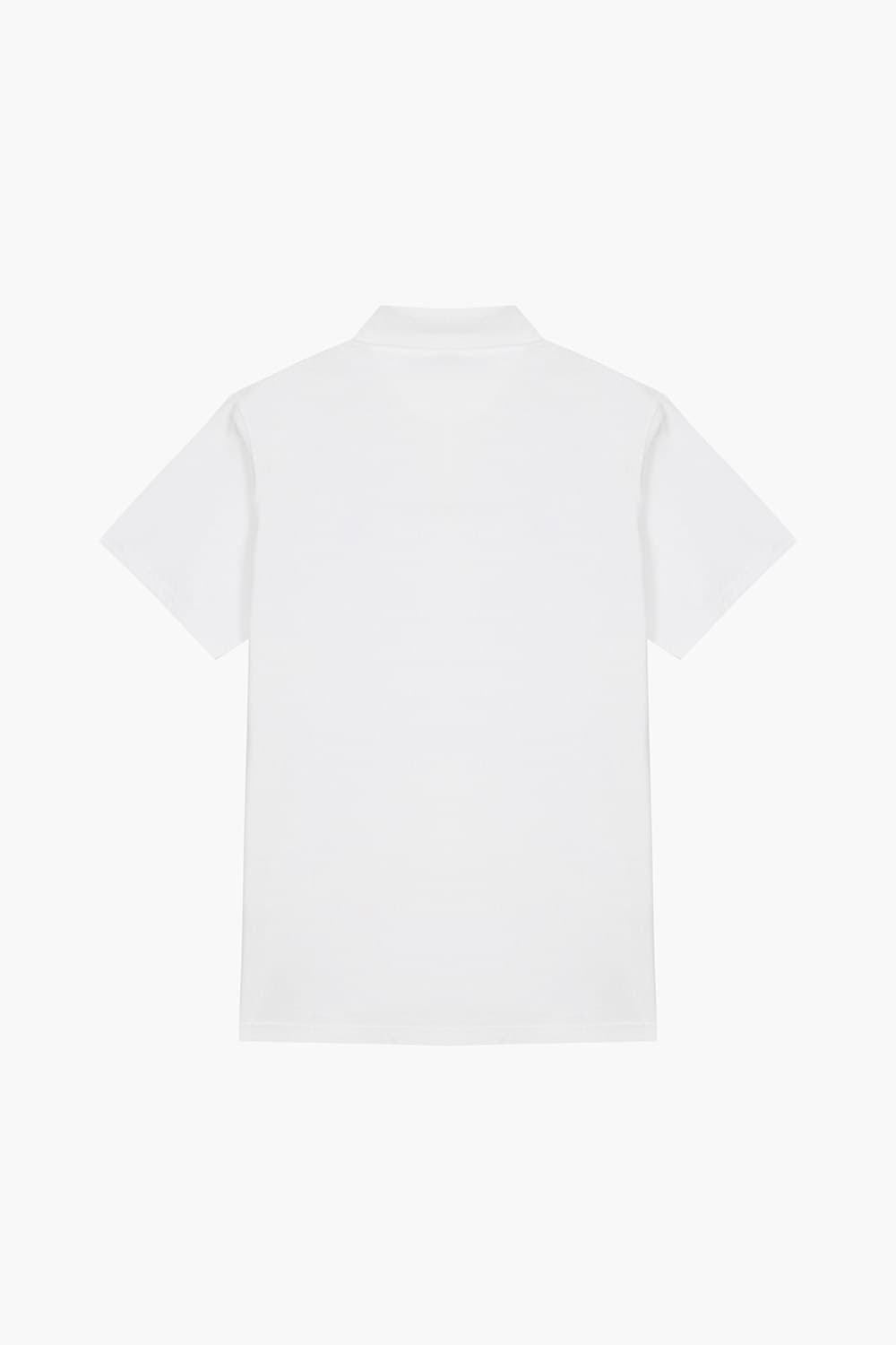 MC 코튼 버튼 다운 501 화이트 반소매 티셔츠