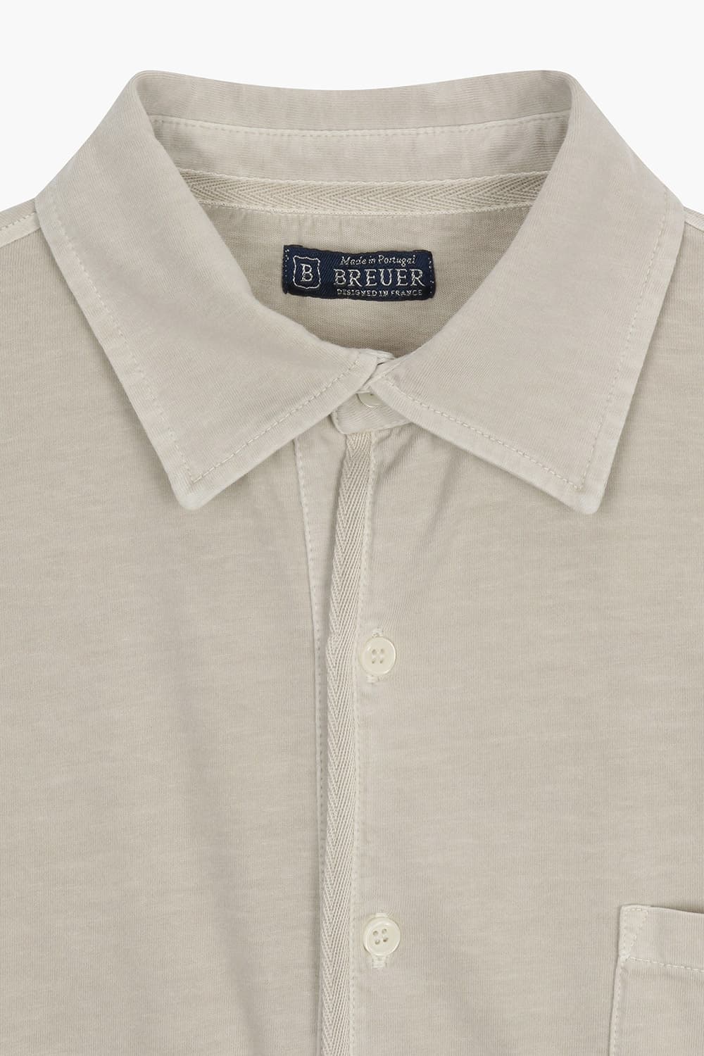 CHEMISE 코튼 폴로 101 베이지 긴소매 티셔츠