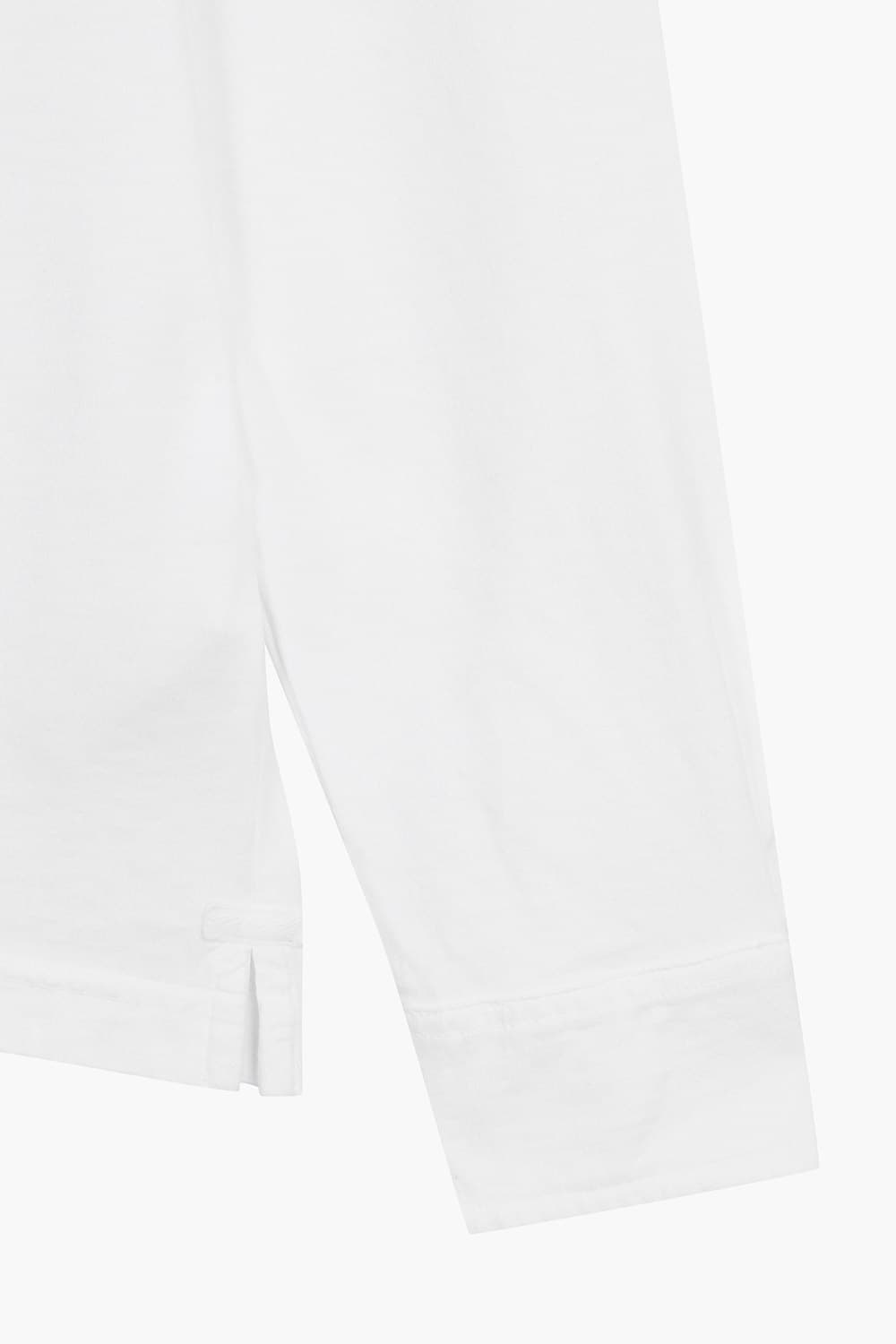 CHEMISE 코튼 폴로 101 화이트 긴소매 티셔츠