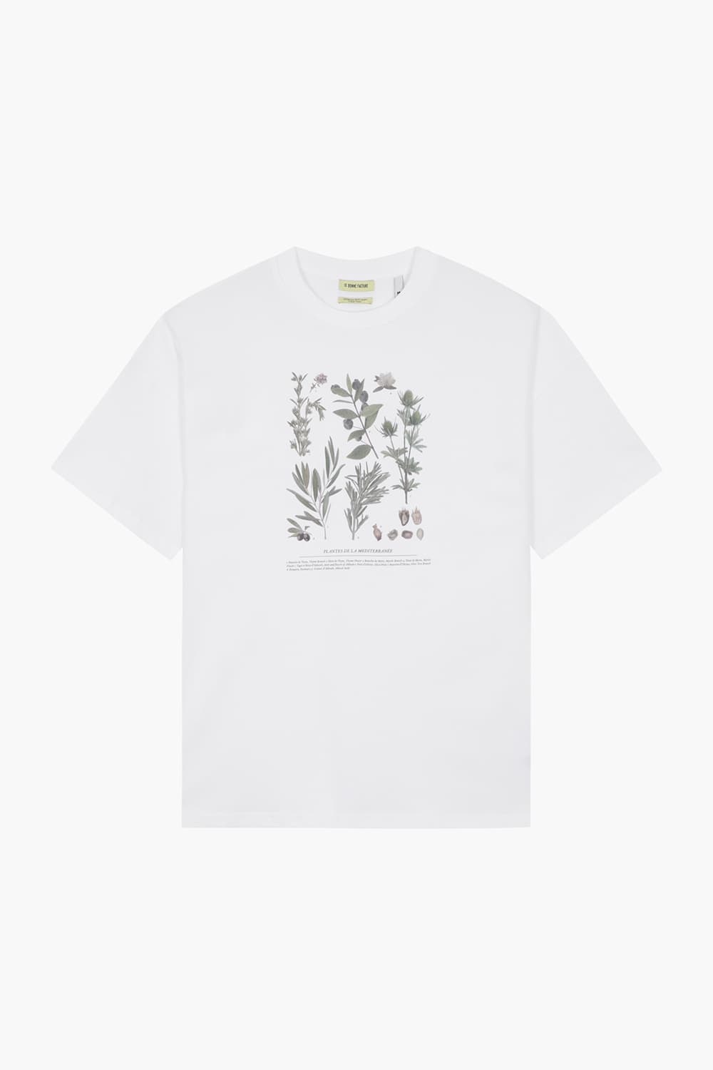 PRINTED T-SHIRT 코튼 스퀘어 프린트 102 화이트 반소매 티셔츠