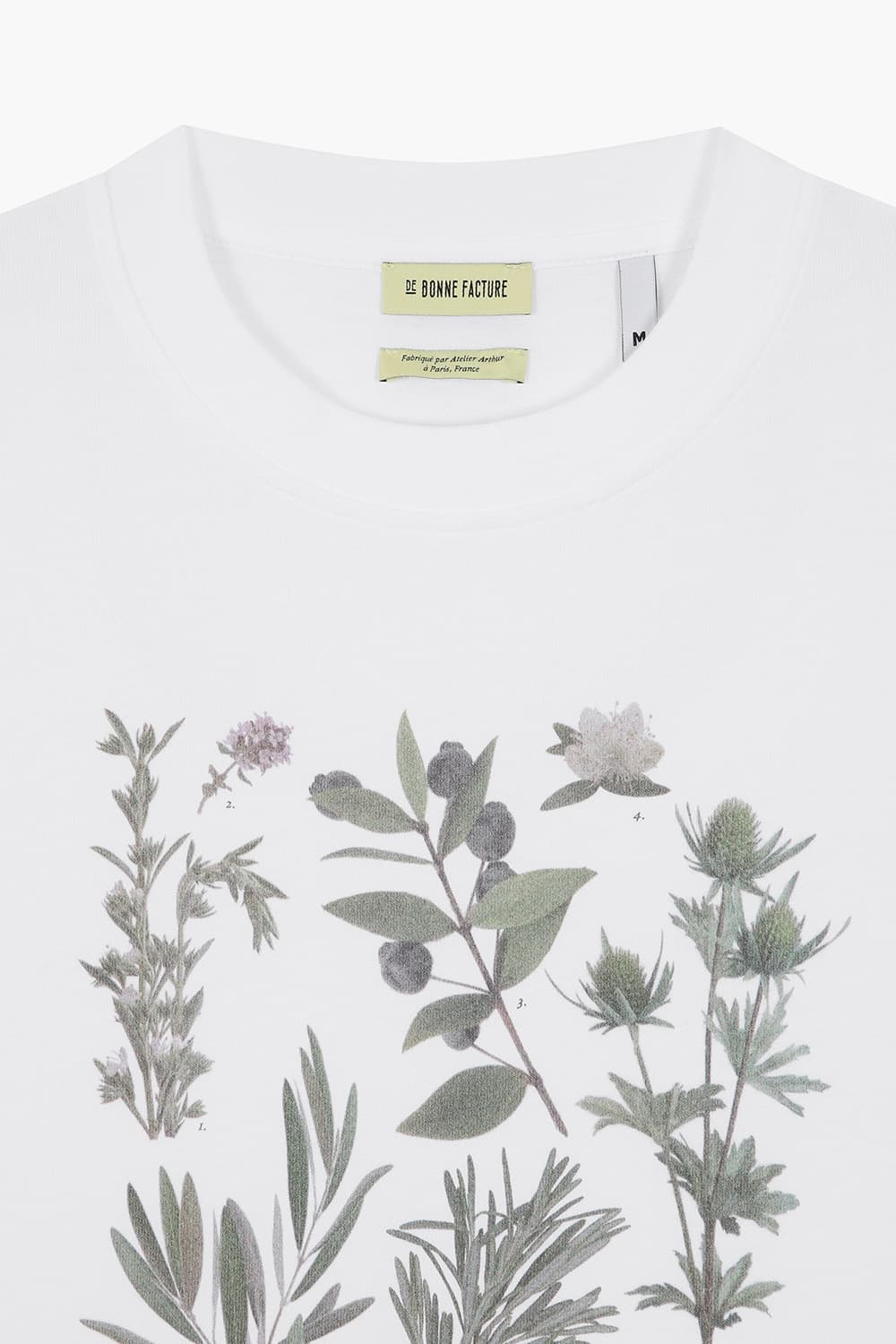 PRINTED T-SHIRT 코튼 스퀘어 프린트 102 화이트 반소매 티셔츠