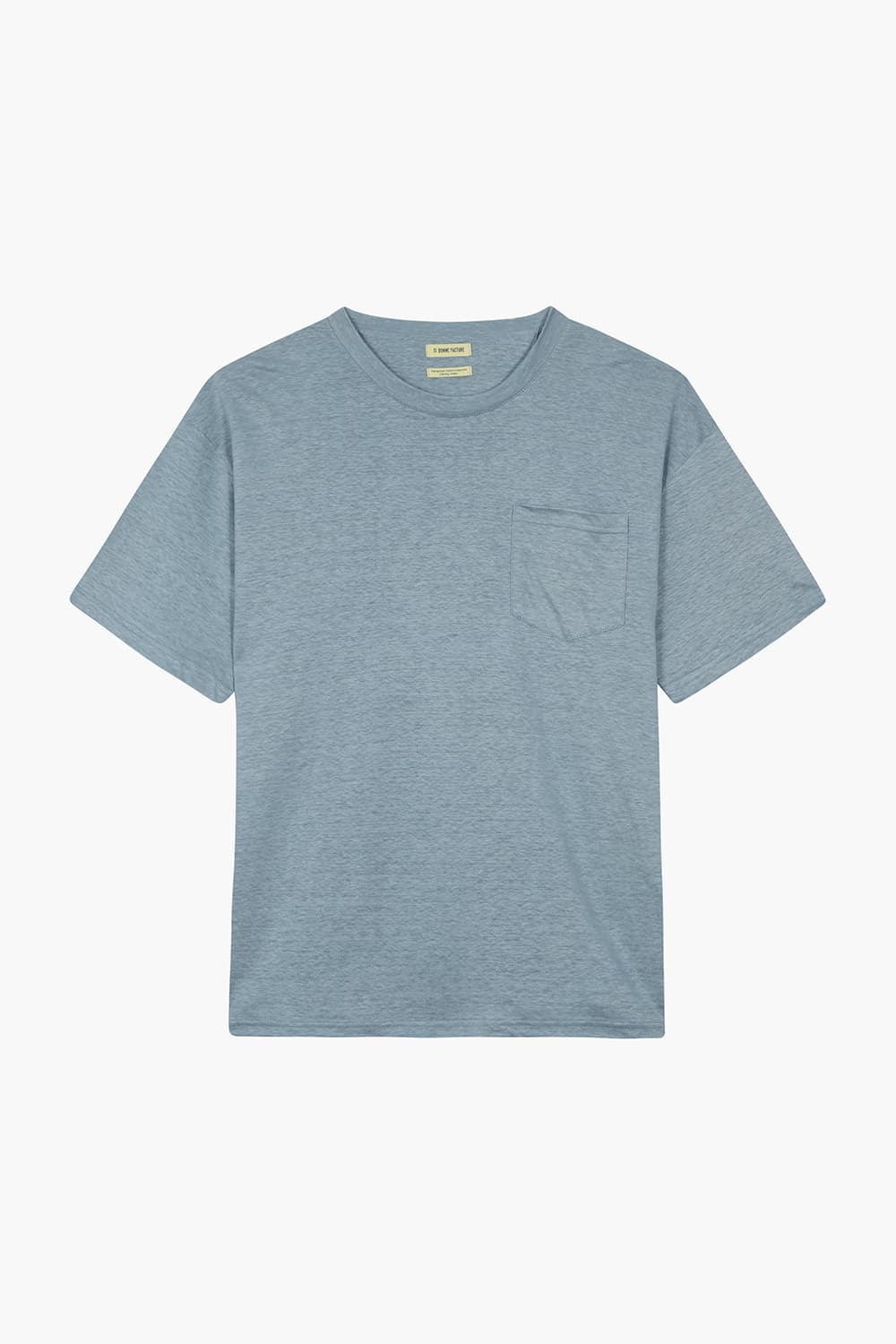 린넨 포켓 오버사이즈 101 라이트블루 반소매 티셔츠