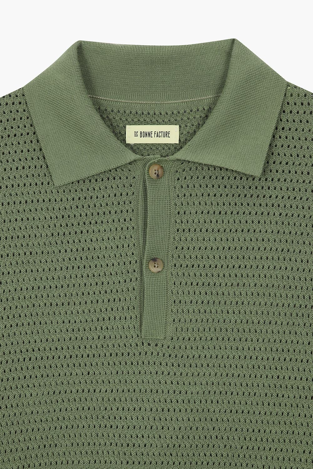 HONEYCOMB 코튼 폴로 101 그린 반소매 니트