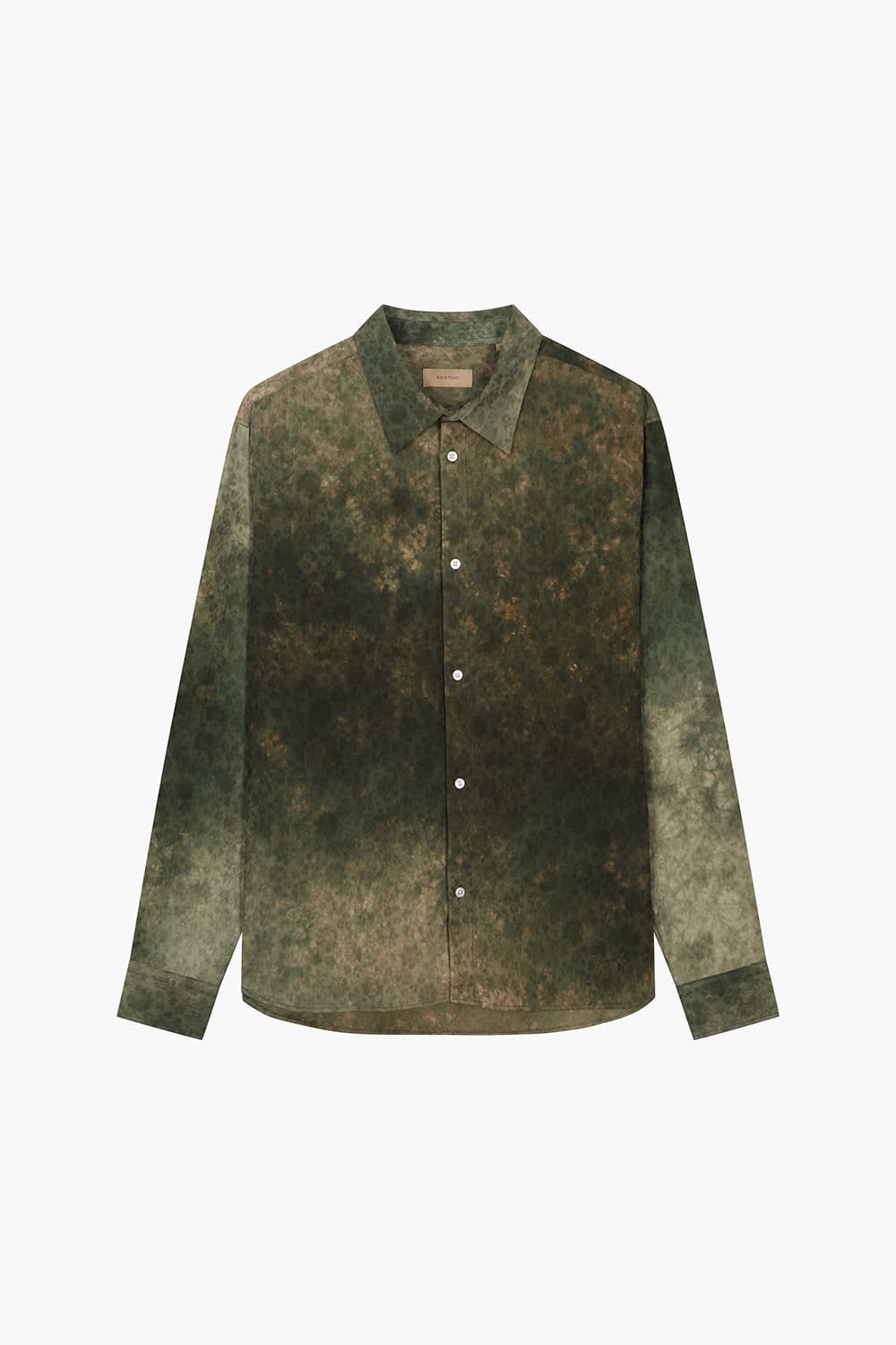 SYLVESTER 코튼 타이다이 105 카키 셔츠