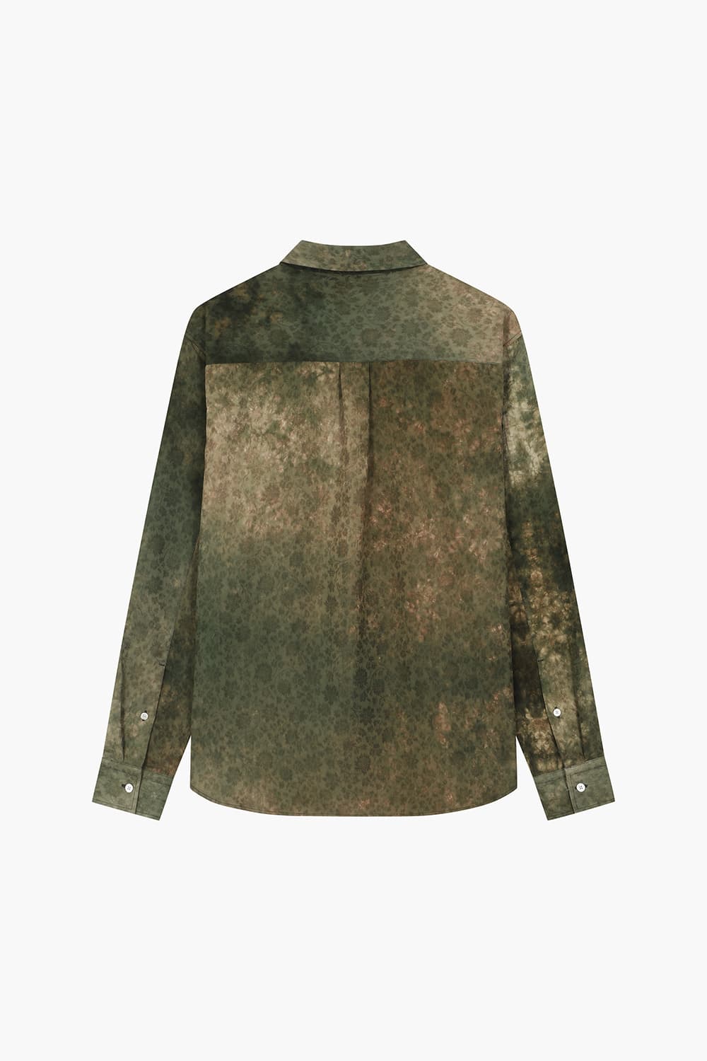 SYLVESTER 코튼 타이다이 105 카키 셔츠