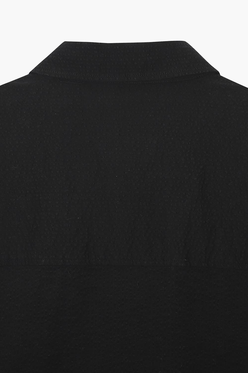 SEVERAS HEAVY 코튼 버튼 다운 투 포켓 104 블랙 셔츠