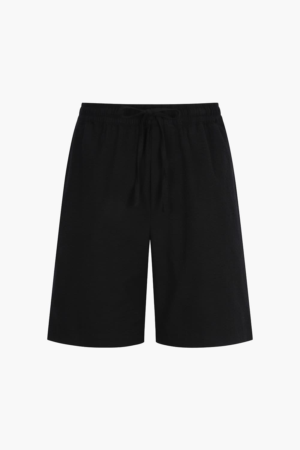 PAVEL 코튼 드로우스트링 밴딩 104 블랙 쇼츠