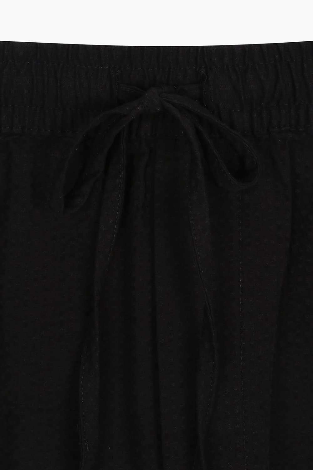 PAVEL 코튼 드로우스트링 밴딩 104 블랙 쇼츠