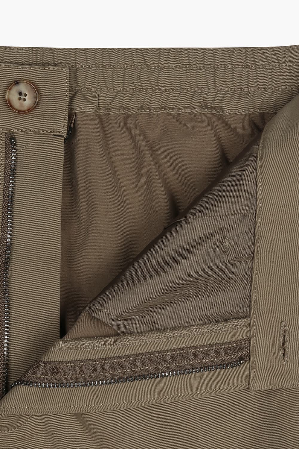 PROSPER 면 혼방 세미와이드 101 브라운 캐주얼 팬츠