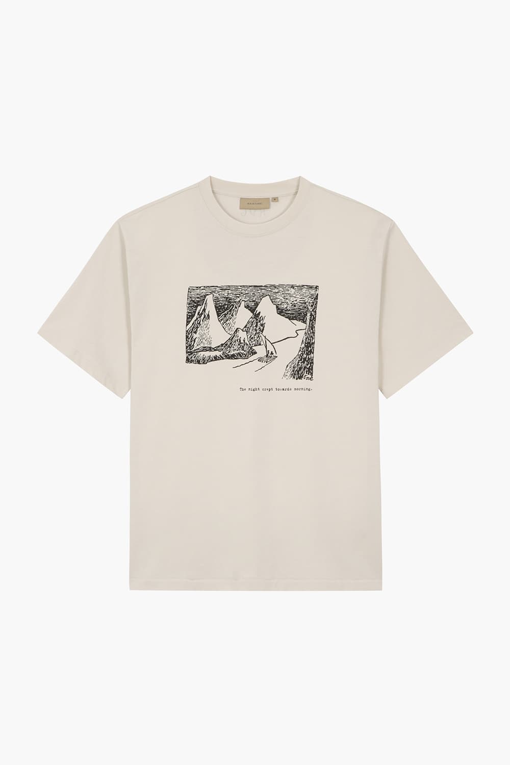 THOMAS 코튼 무민 일러스트 102 라이트베이지 반소매 티셔츠