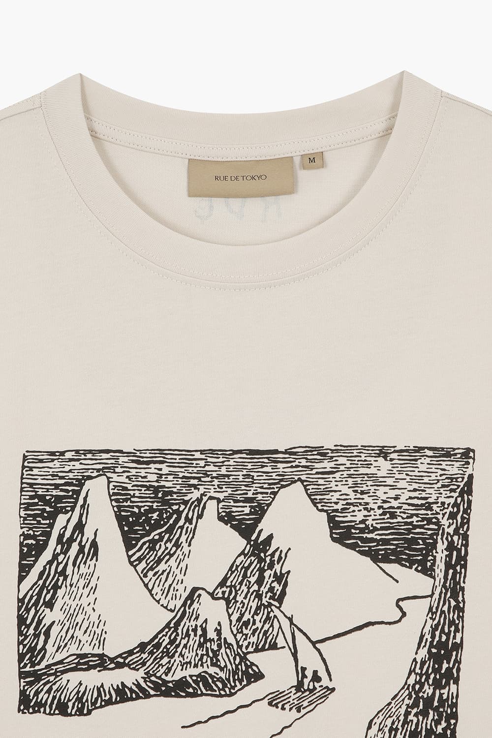 THOMAS 코튼 무민 일러스트 102 라이트베이지 반소매 티셔츠