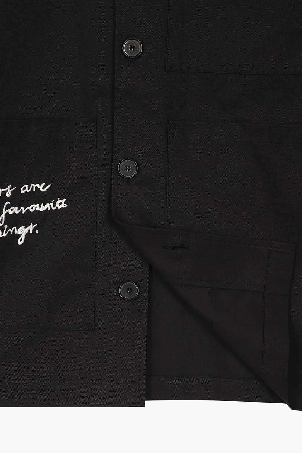 CAMERON 코튼 일러스트 트윌 101 블랙 캐주얼 자켓