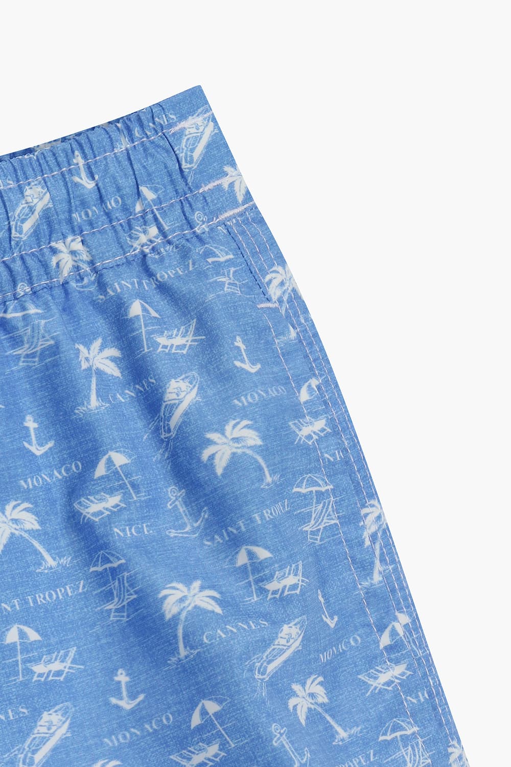 하와이안 드로우스트링 밴딩 501 블루 쇼츠