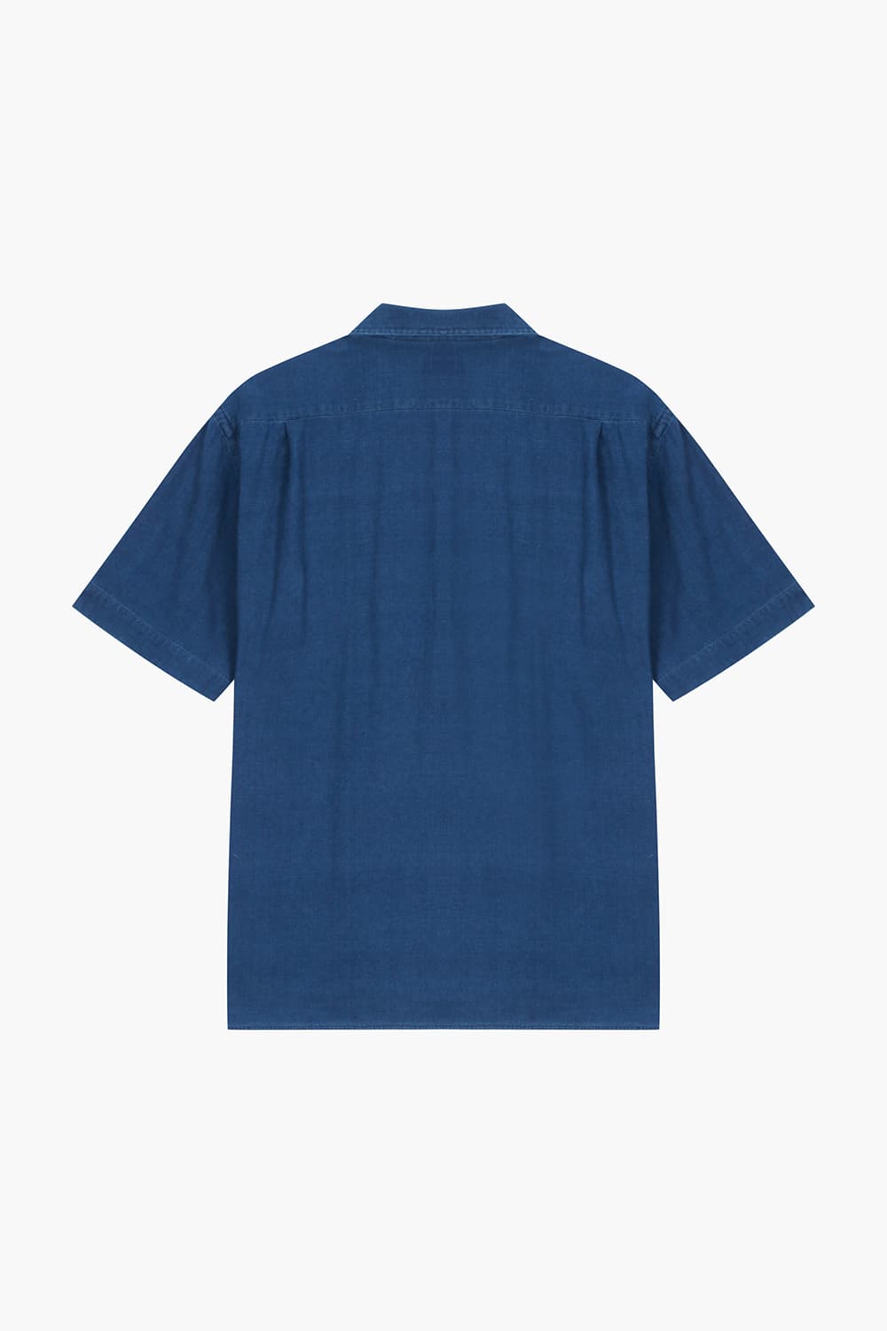 데님 포켓 테일러드 카라 503 네이비 반소매 셔츠