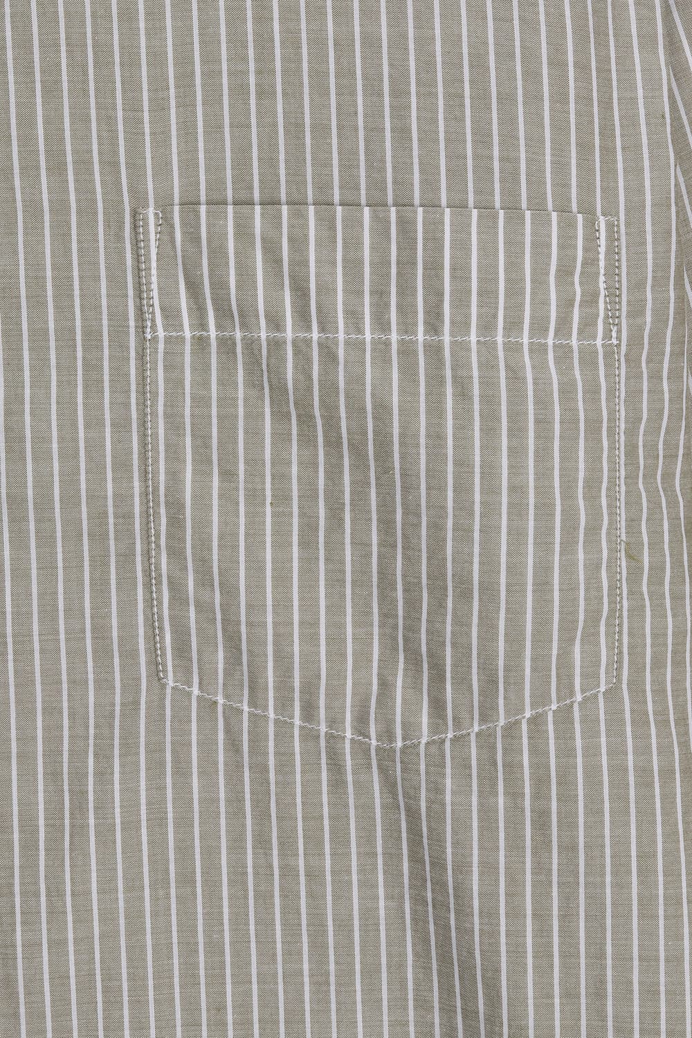 PAUL 코튼 스트라이프 포켓 107 라이트브라운 셔츠