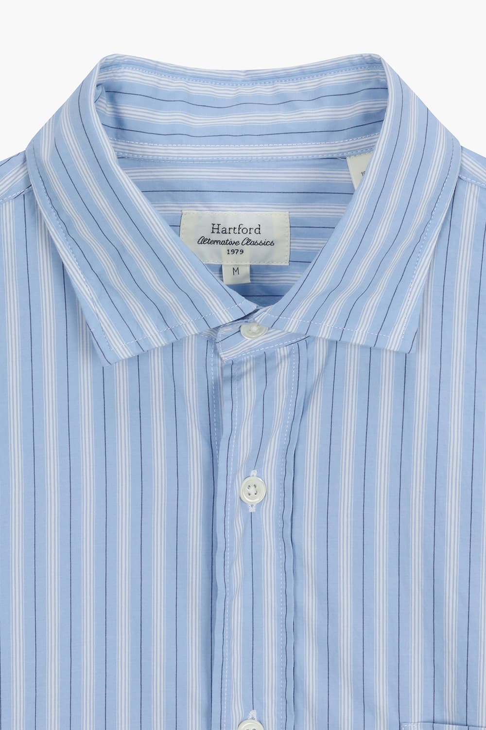 PAUL 코튼 스프라이프 포켓 105 라이트블루 셔츠