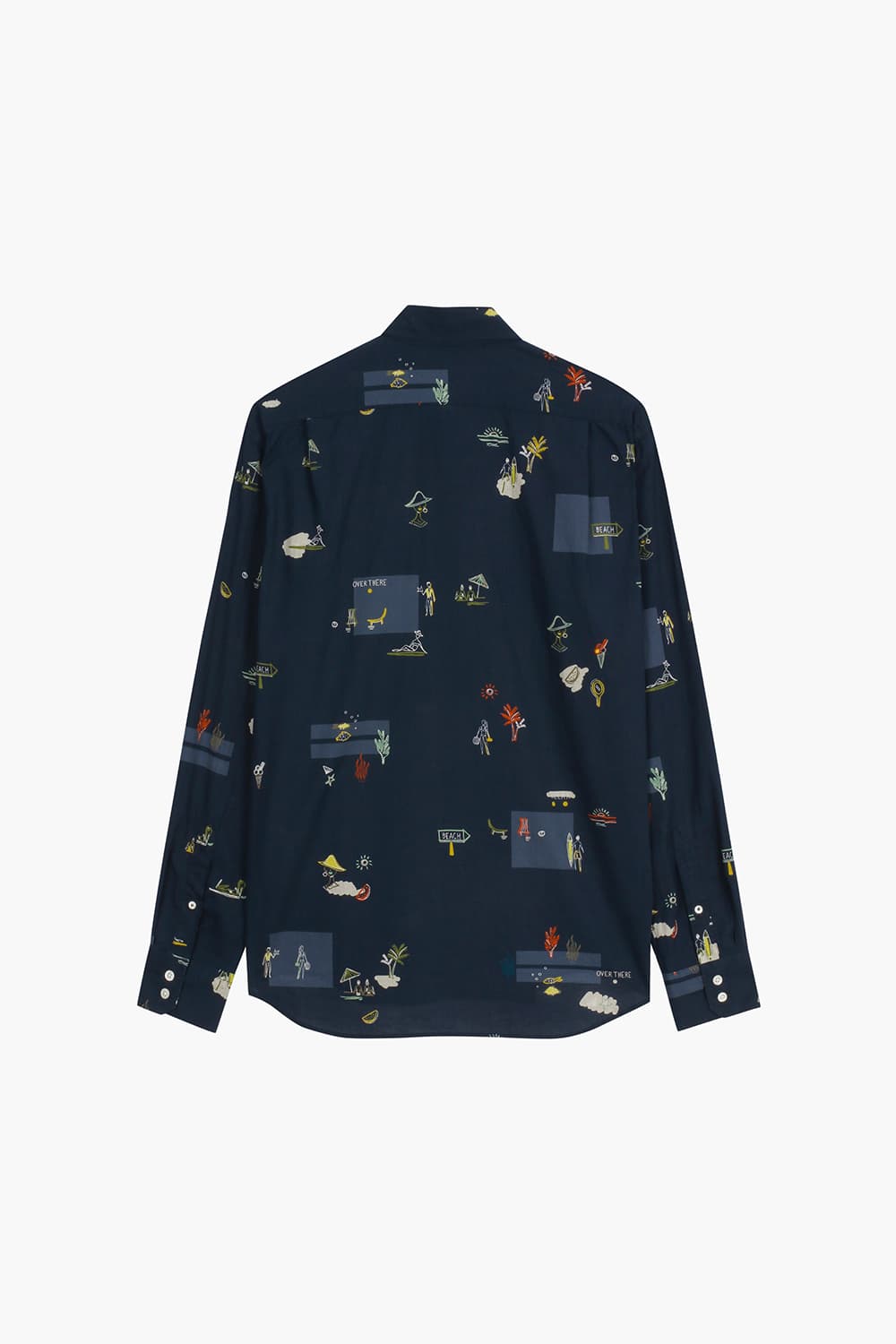 PAUL 코튼 일러스트 104 다크네이비 셔츠