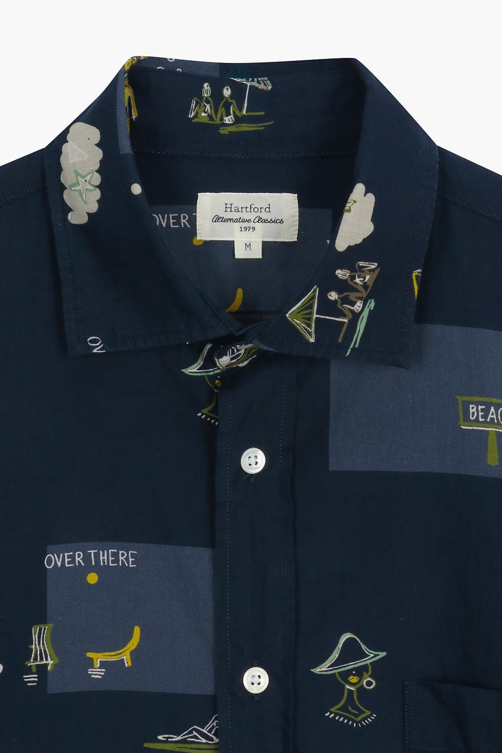 PAUL 코튼 일러스트 104 다크네이비 셔츠