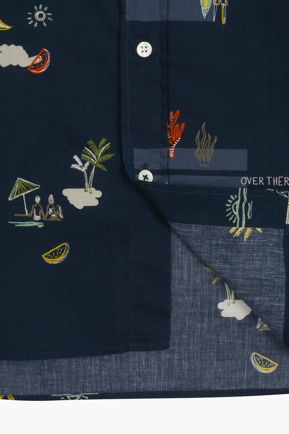 PAUL 코튼 일러스트 104 다크네이비 셔츠