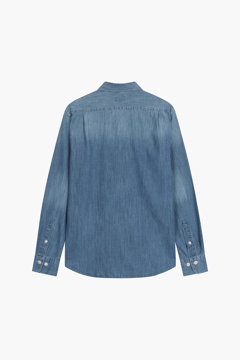 중청 데님 버튼 다운 투 포켓 101 블루 셔츠