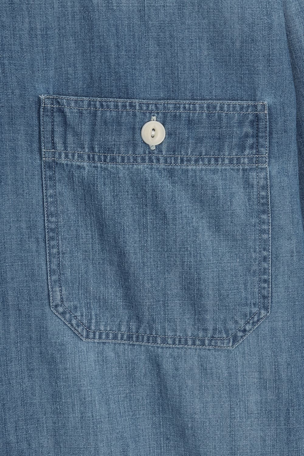 중청 데님 버튼 다운 투 포켓 101 블루 셔츠