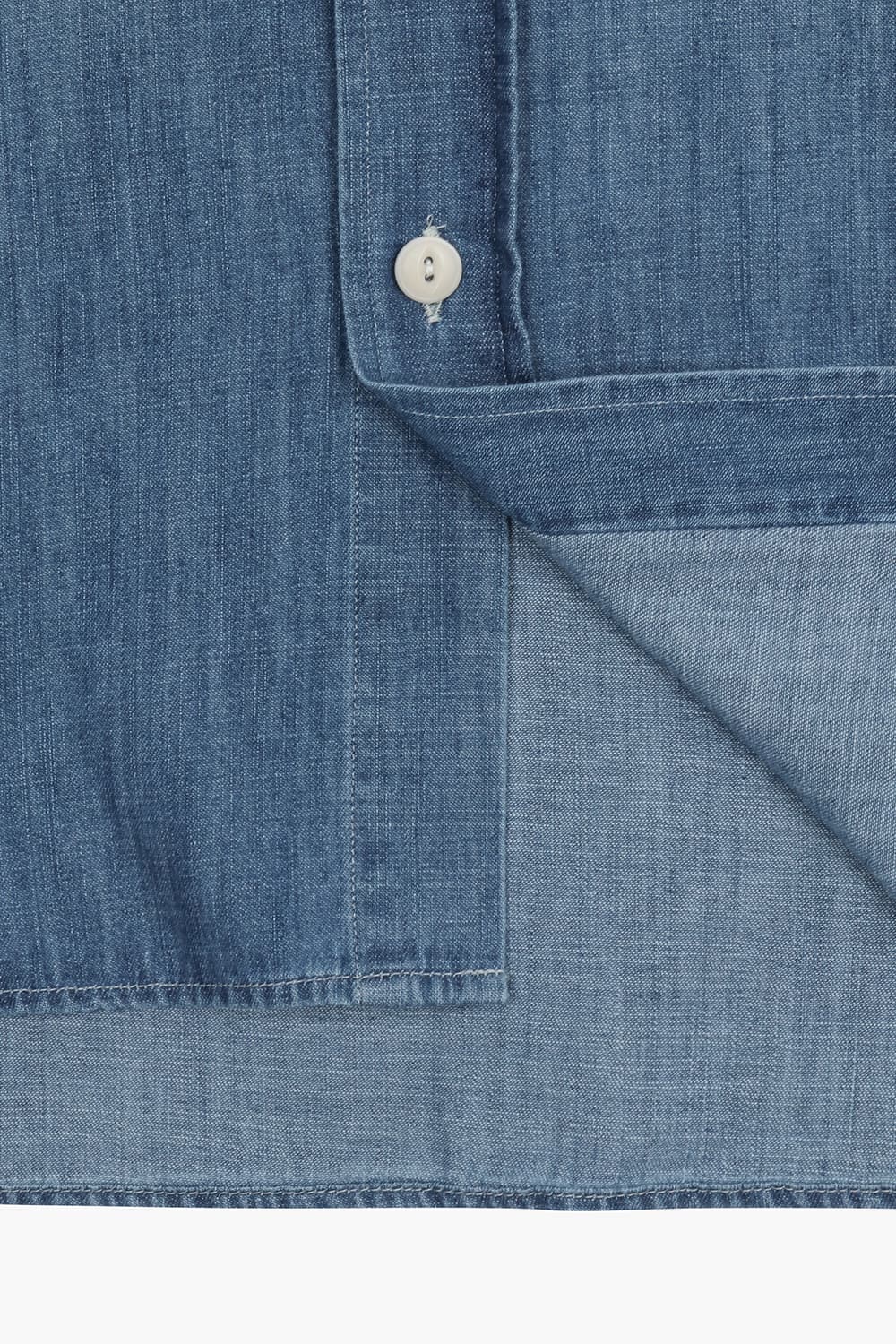 중청 데님 버튼 다운 투 포켓 101 블루 셔츠