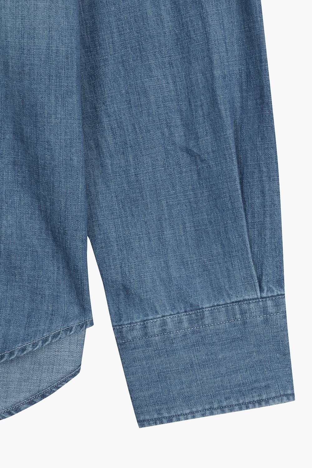 중청 데님 버튼 다운 투 포켓 101 블루 셔츠