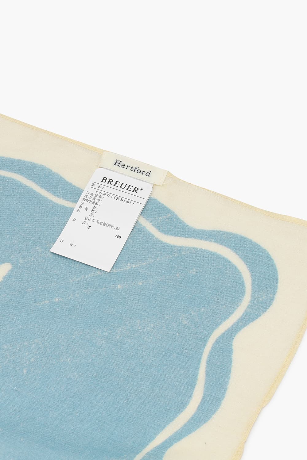 코튼 바캉스 일러스트 101 라이트블루 스카프