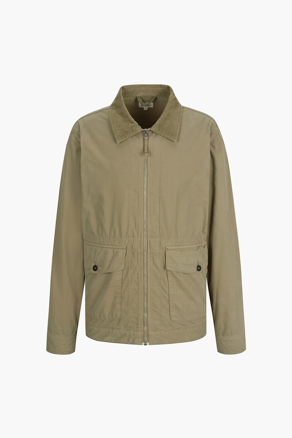 DAX 코튼 코듀로이 넥카라 110 베이지 점퍼