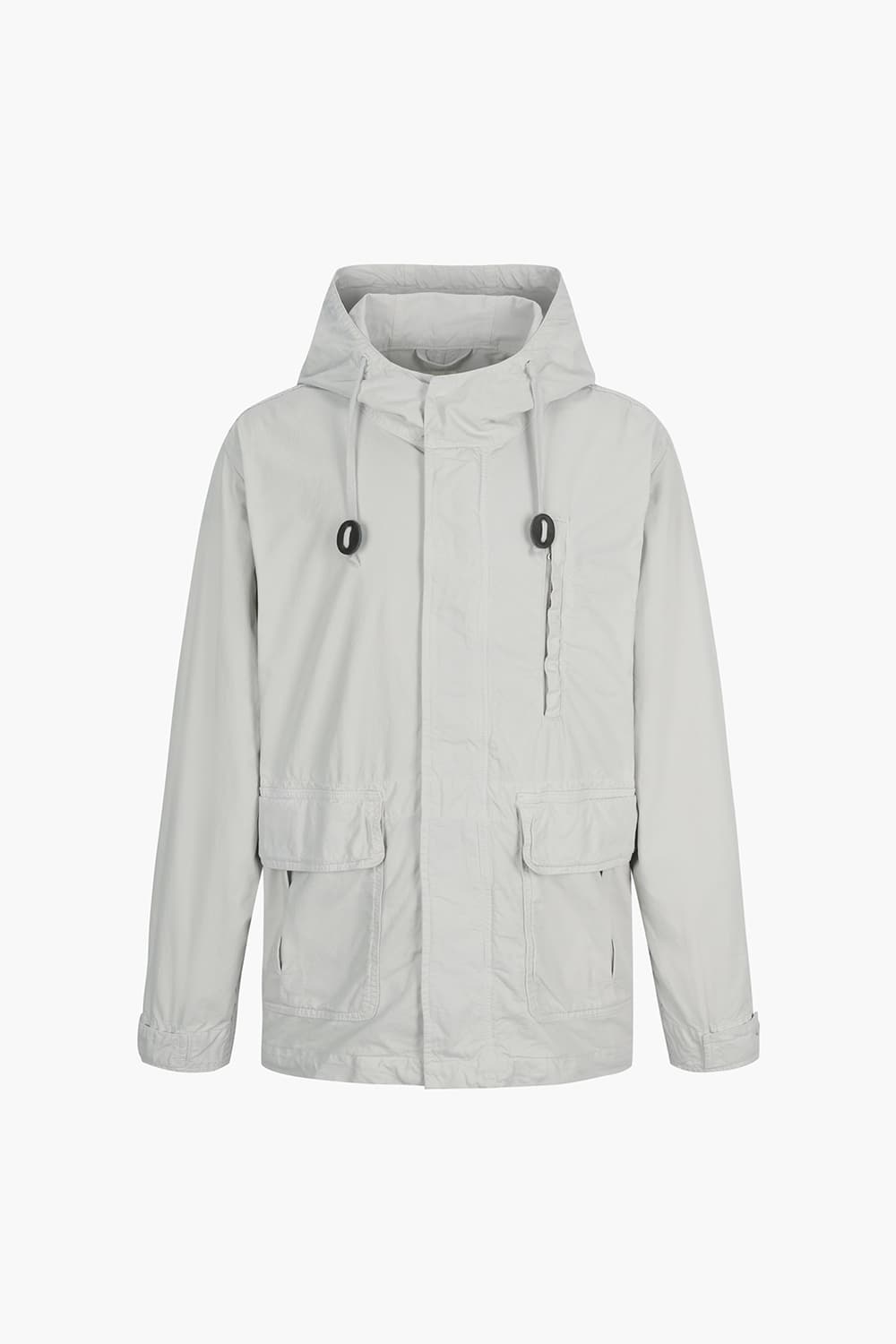 JUSTIN 코튼 후드 바람막이 109 라이트그레이 점퍼