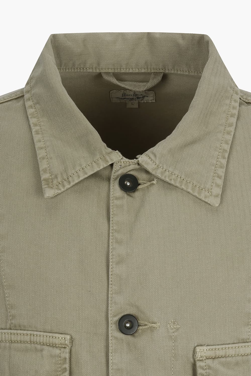 DAR 코튼 투 포켓 셔츠형 104 라이트카키 캐주얼 자켓