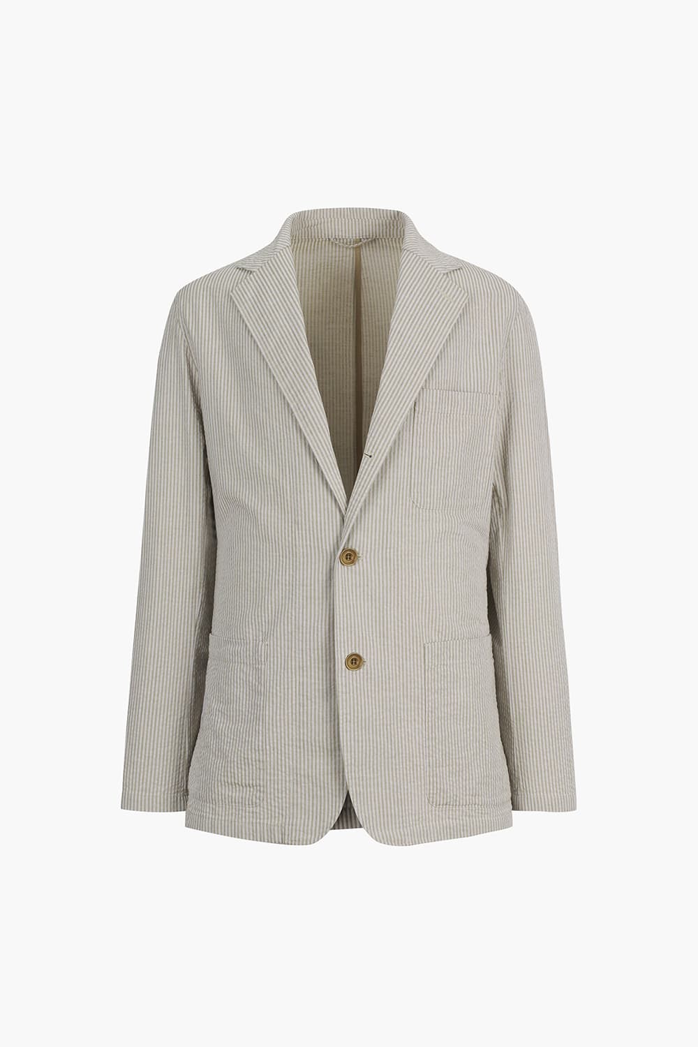 JOBBY 코튼 스트라이프 104 라이트베이지 테일러드 자켓
