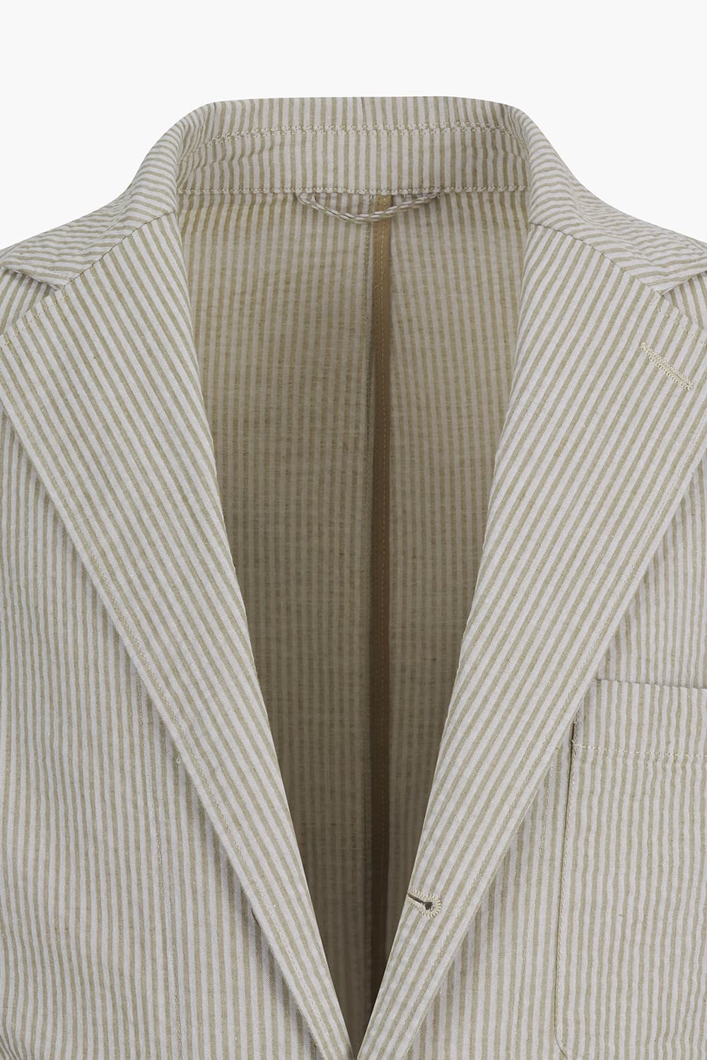 JOBBY 코튼 스트라이프 104 라이트베이지 테일러드 자켓