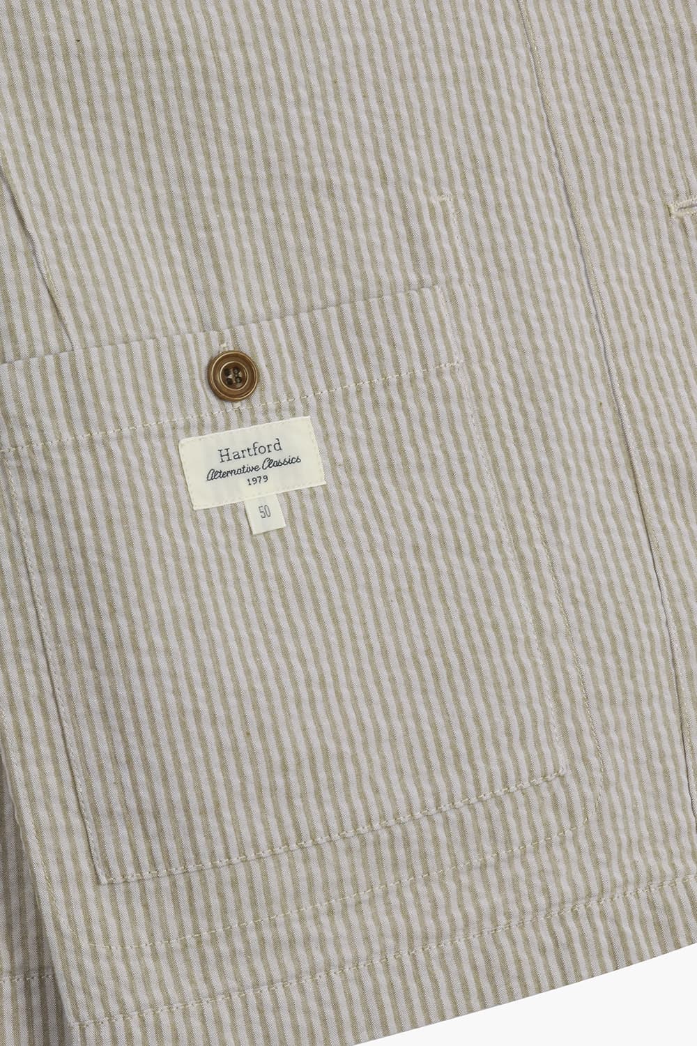 JOBBY 코튼 스트라이프 104 라이트베이지 테일러드 자켓