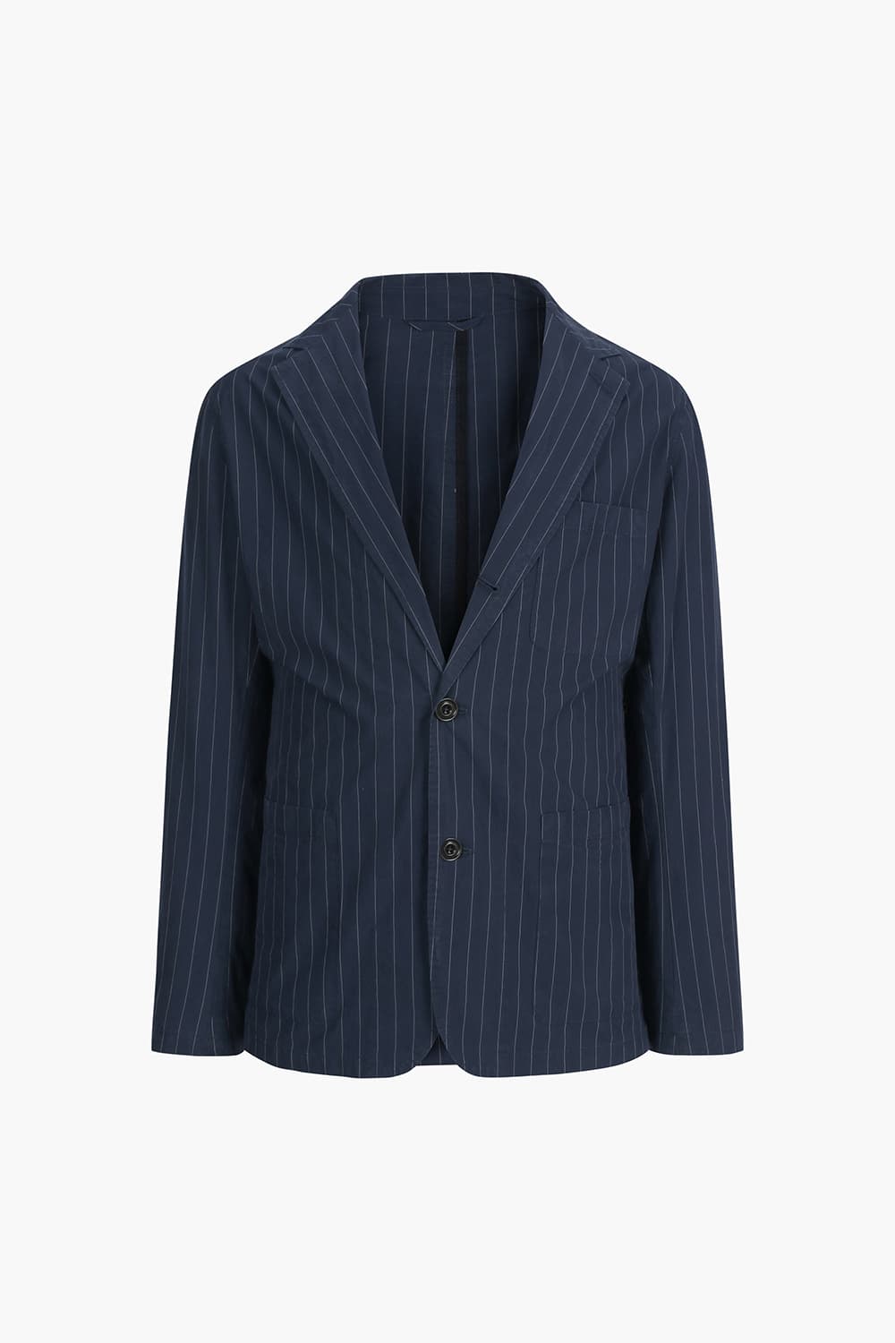 JONNY 코튼 스트라이프 101 다크네이비 테일러드 자켓