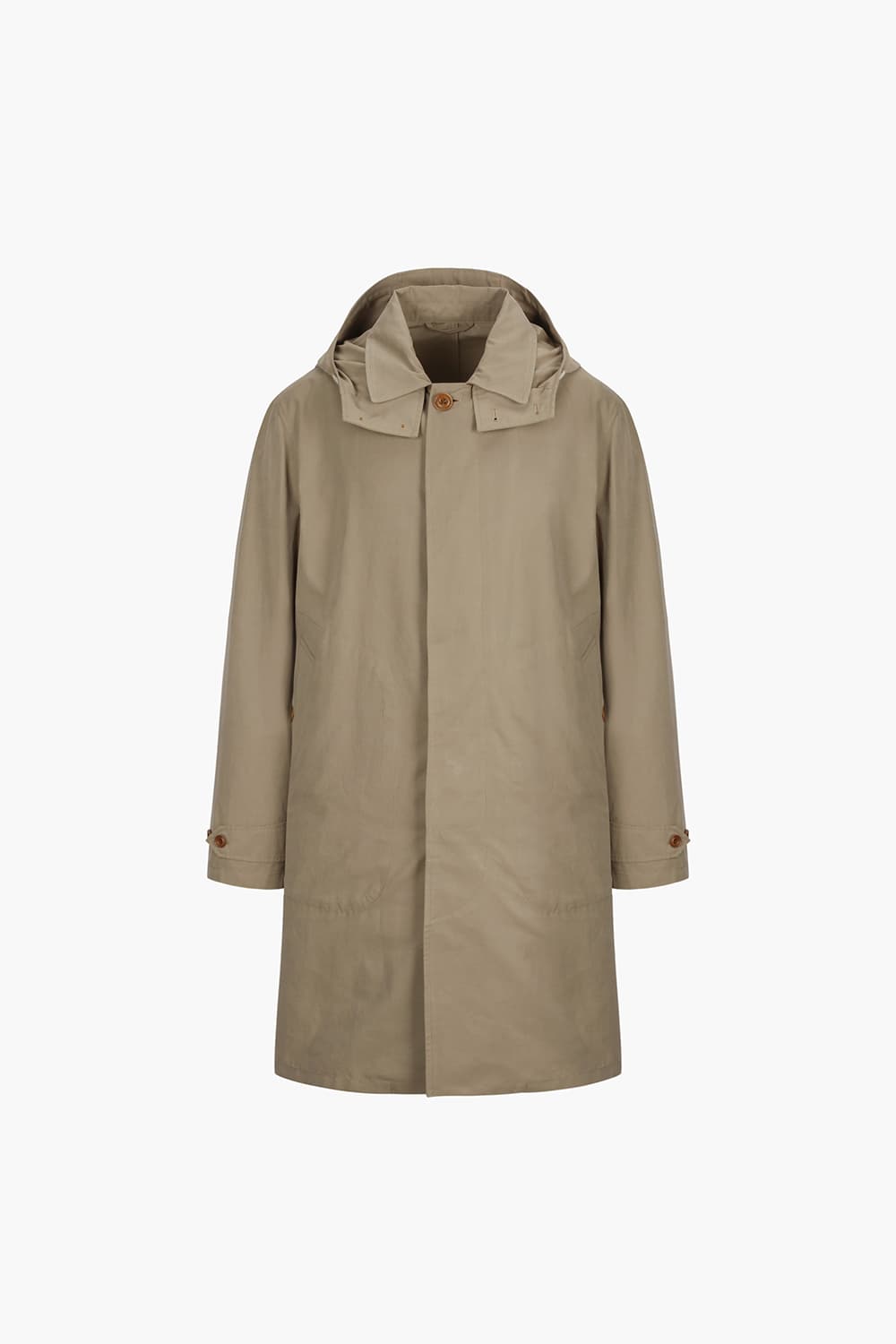 CHARLY 면 혼방 후드 롱 101 베이지 다운 점퍼