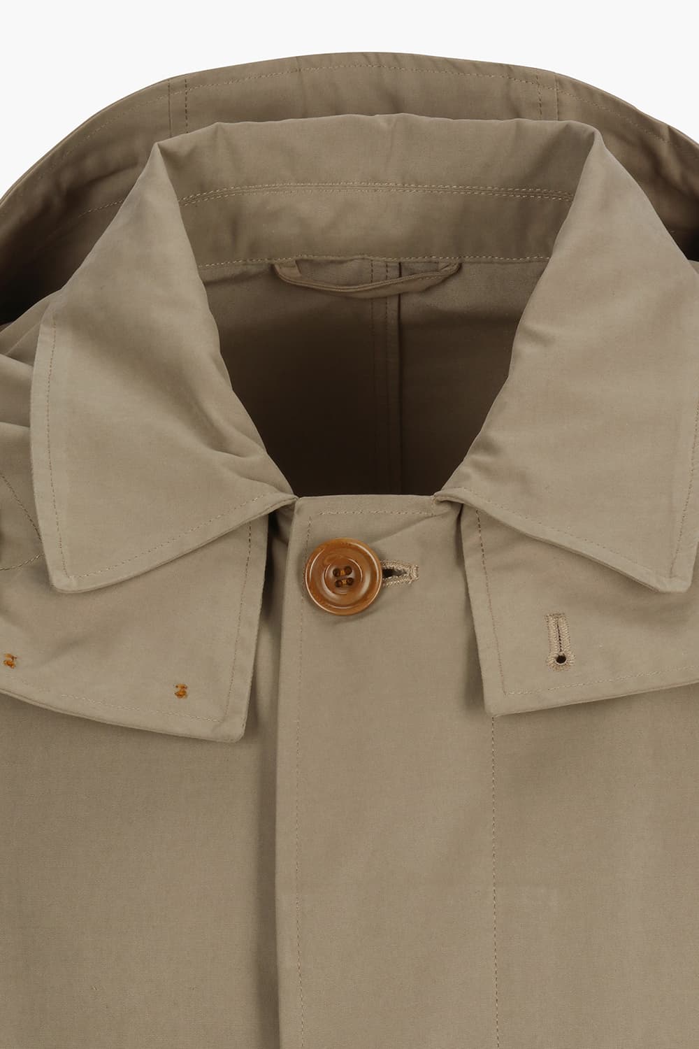 CHARLY 면 혼방 후드 롱 101 베이지 다운 점퍼