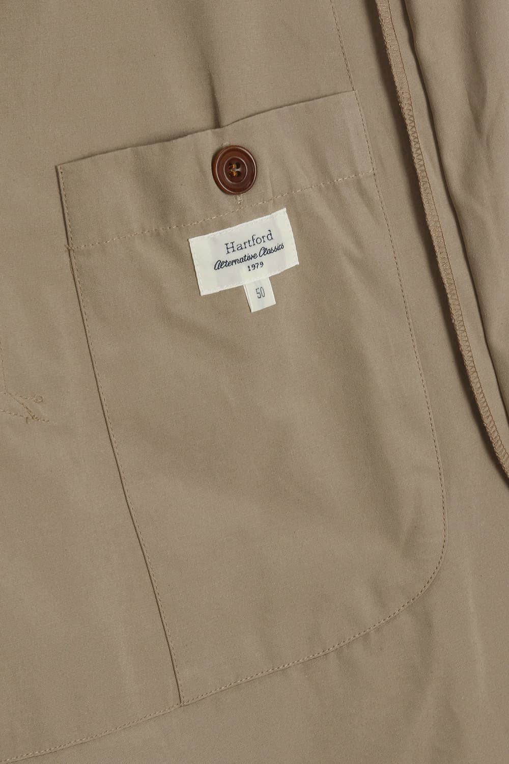 CHARLY 면 혼방 후드 롱 101 베이지 다운 점퍼