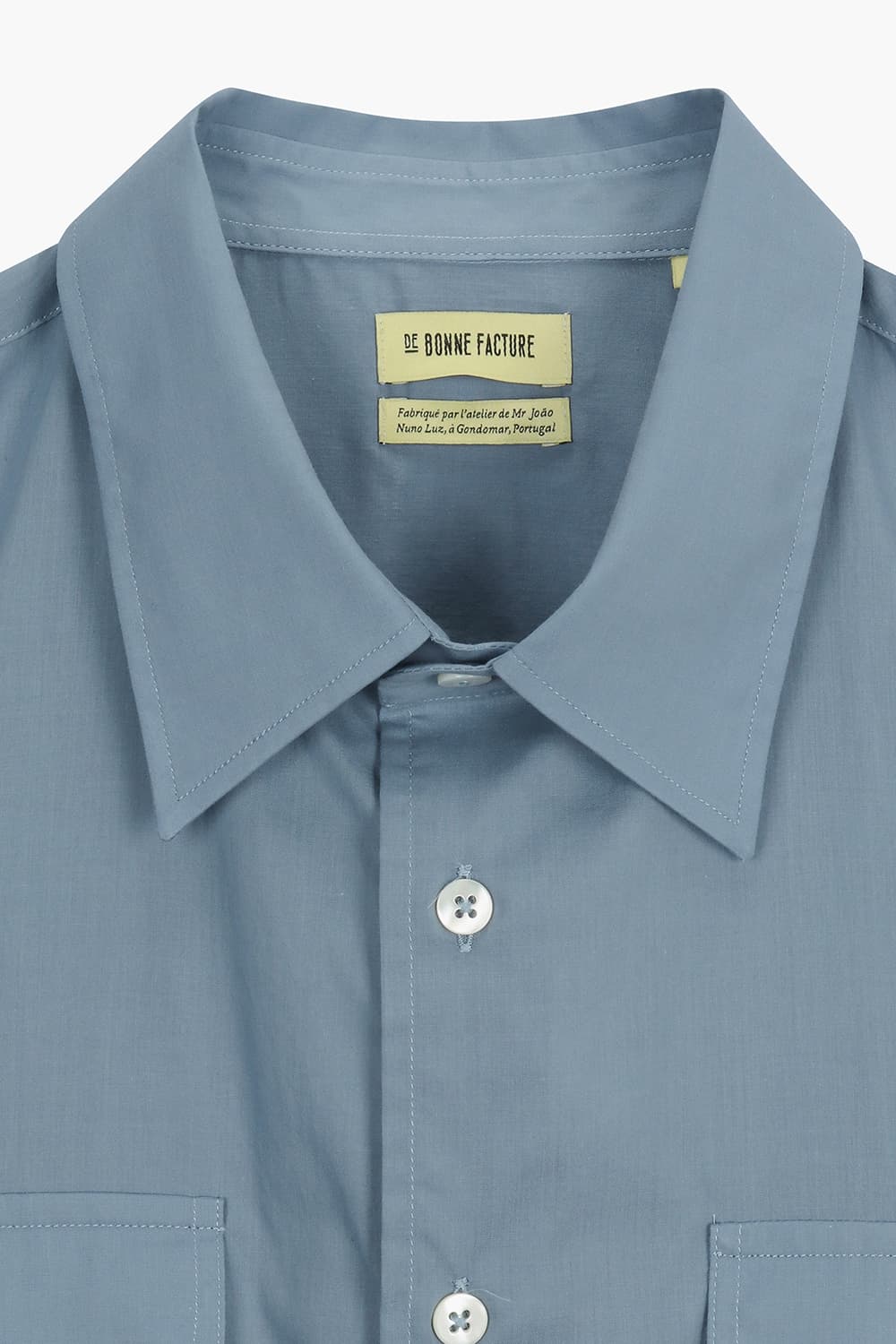 ARTIST 코튼 투 포켓 101 블루 셔츠