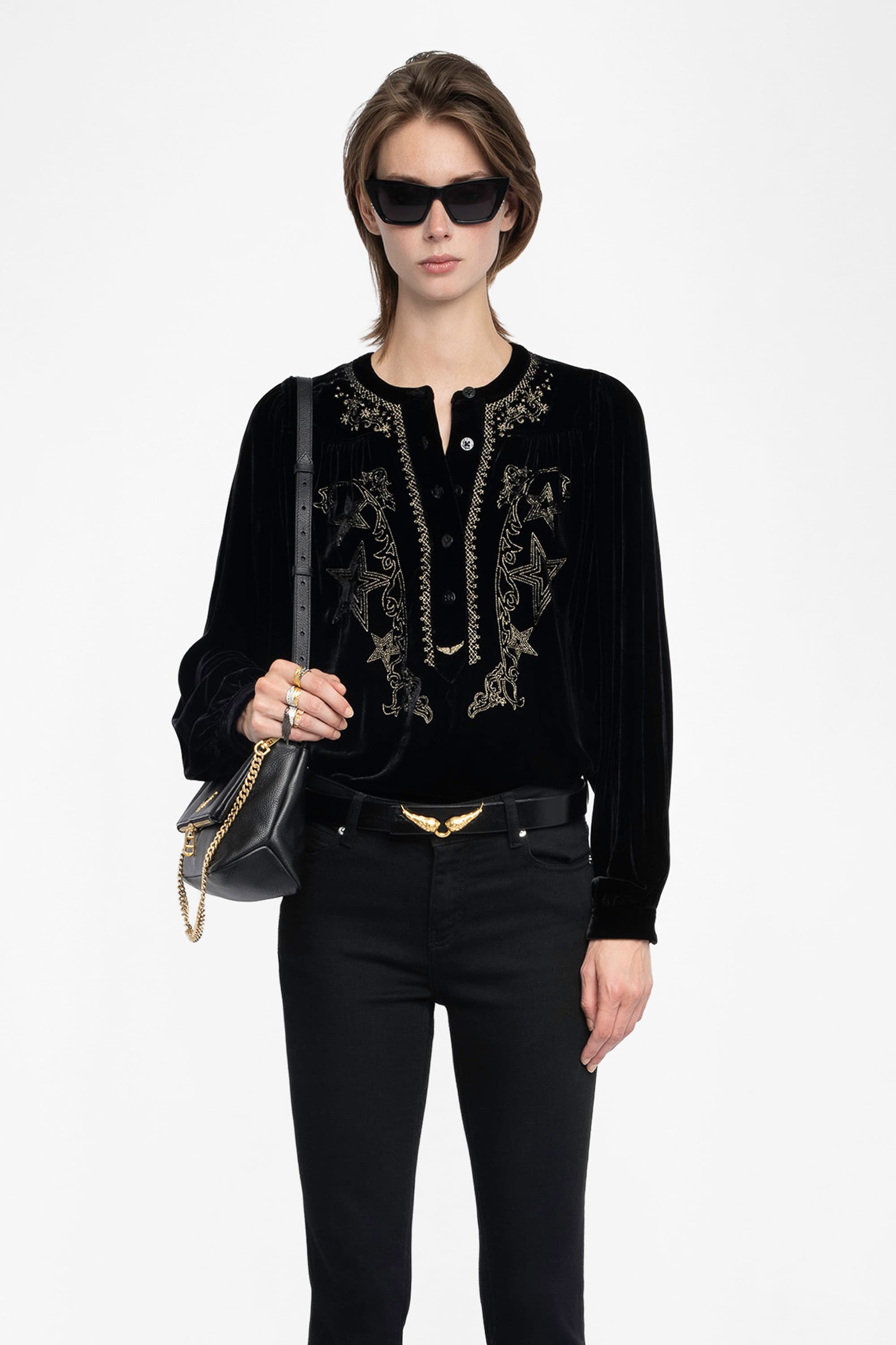 Tigy Velvet Blouse