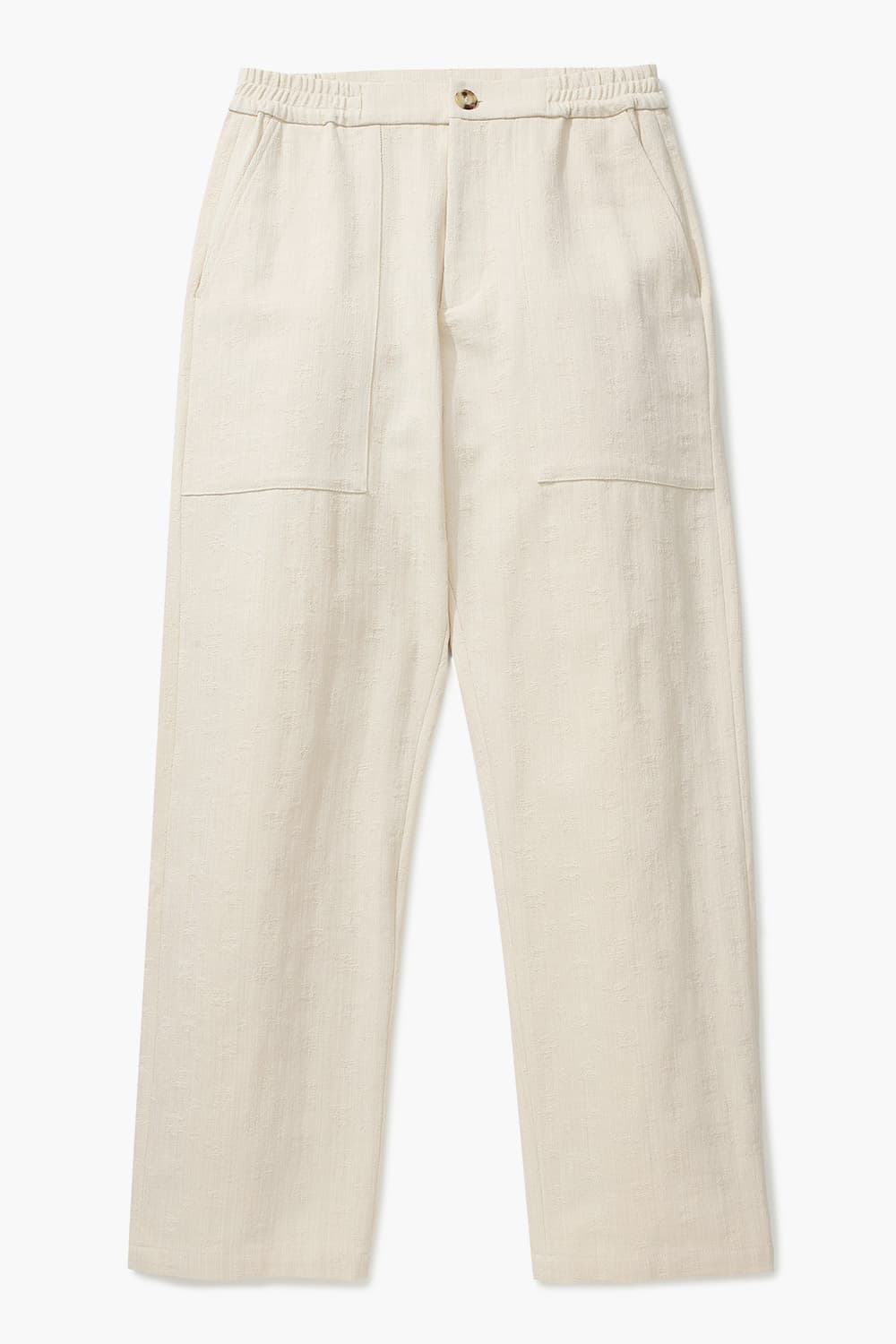 코튼 밴딩 와이드 102 아이보리 캐주얼 팬츠